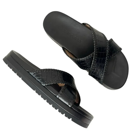 Jack Rogers Lexi criss cross sandals black 7 - Picture 4 of 10